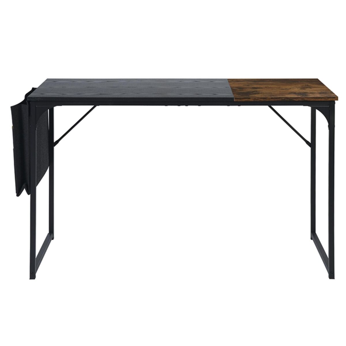 Well home mesa plegable con portadocumentos negro vintage l.120cm
