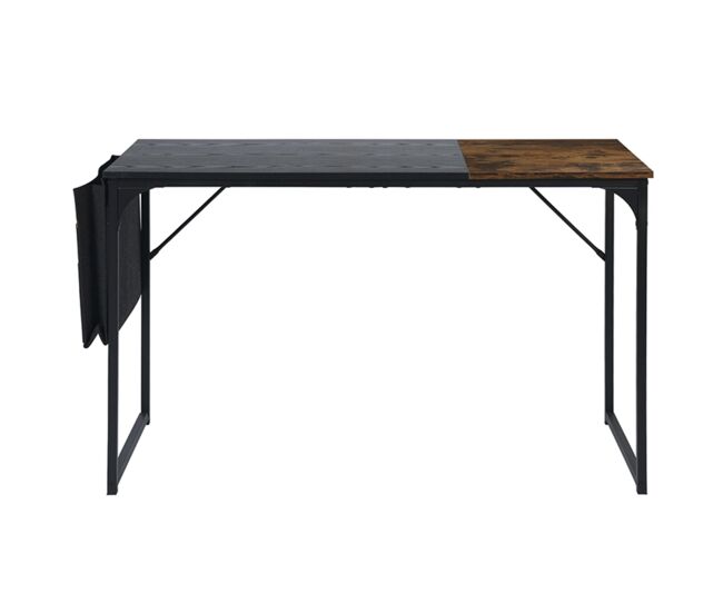 Well home mesa plegable con portadocumentos negro vintage l.120cm