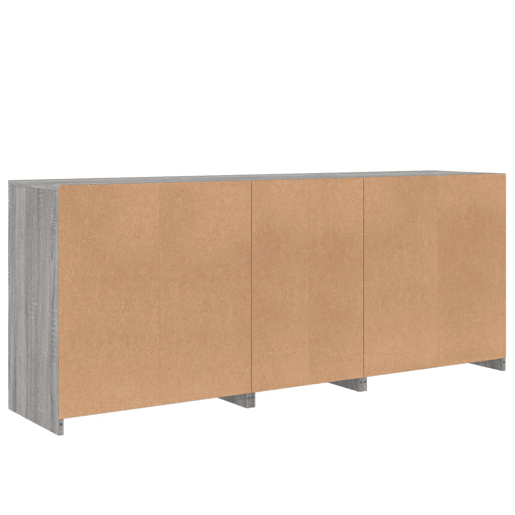 vidaXL Aparador com luzes LED 162x37x67 cm cinzento sonoma