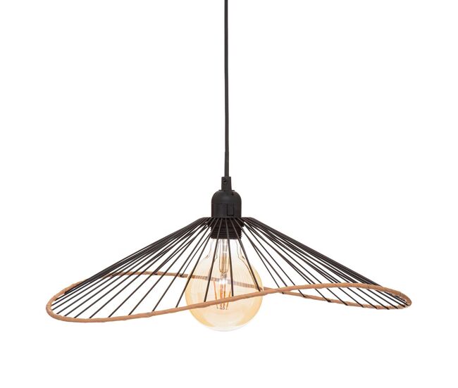 Well home - lámpara colgante de techo - pantalla de metal 45 cm - estilo industrial - moderna y funcional