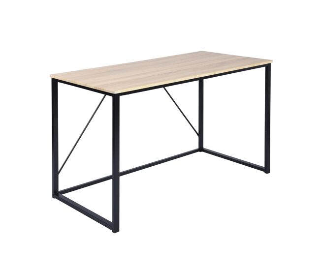 Well home mesa ''elmo oak'' en madera de nogal y color negro