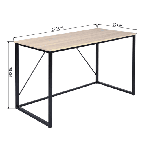 Mesa de carvalho Elmo Well Home em madeira de nogueira