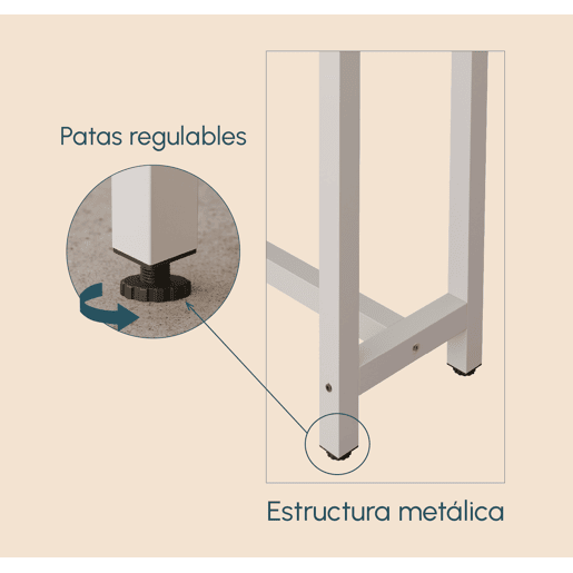 Mesa alta Cozinha Sala de jantar BrancoSonoma 100x40x100 Ani Muebles Bonitos