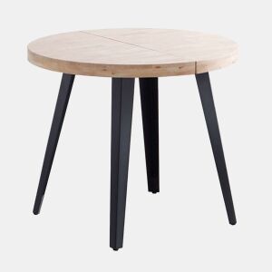 Mesa de jantar extensível redonda Berg, 3 posições, até 6 pessoas, 80120160x80x76 cm