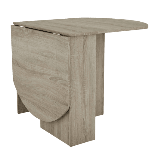 Mesa de Jantar Dobrável, Mesa de Cozinha Redonda com Asas Dobráveis, Carvalho Sonoma Areia, 150 x 75 x 80 cm