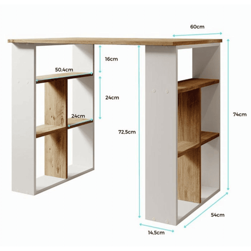 Secretária Quarto Escritório BrancoPinho Atlântico 90x60x74 Urban Muebles Bonitos