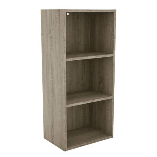 Estante Plea para sala de estarjantar com 3 prateleiras e 3 portas, carvalho Sonoma, 42x184x29 cm