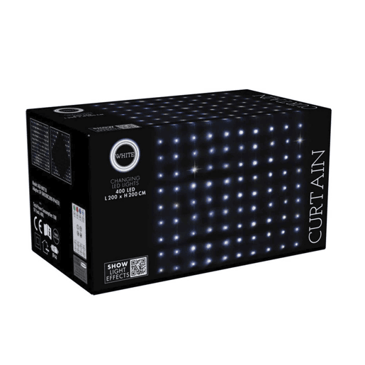 Conjunto de cortinas de luz Well Home com 400 luzes LED brancas com 20 cordas e controle remoto