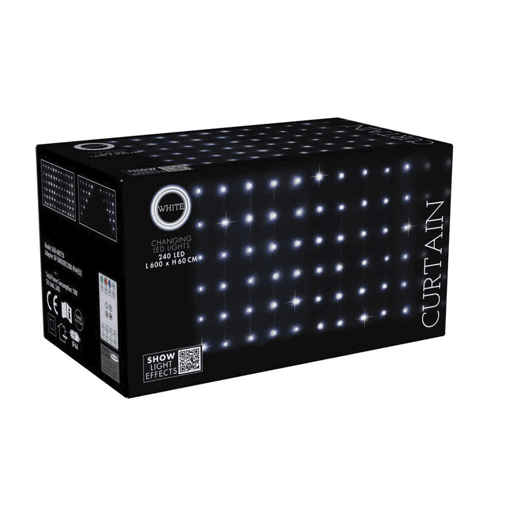 Conjunto de cortinas de luz Well Home com 240 luzes LED brancas com 40 cordas e controle remoto