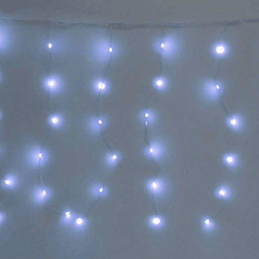 Conjunto de cortinas de luz Well Home com 240 luzes LED brancas com 40 cordas e controle remoto