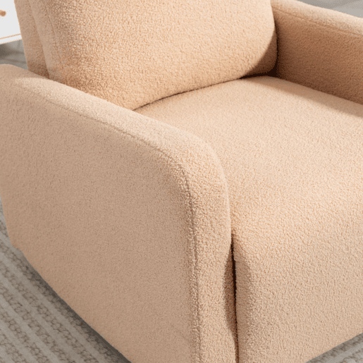 HOMCOM Poltrona Relax Reclinável Manual Poltrona Relax de Borreguito com Apoio de Braços Apoio para Pés, Acolchoado Grosso Função de Baloiço 360° Poltrona Reclinável até 135º 76x94x100 cm Marrom Claro HOMCOM Poltrona Relax Reclinável Manual Poltrona Relax de Borreguito com Apoio de Braços Apoio para Pés, Acolchoado Grosso Função de Baloiço 360° Poltrona Reclinável até 135º 76x94x100 cm Marrom Claro