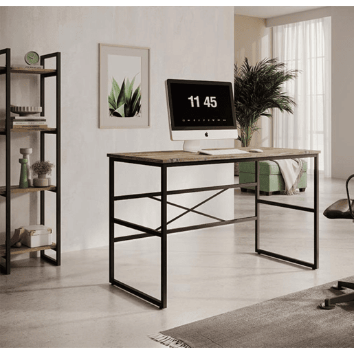 Secretária Quarto Escritório Pinho AtlânticoAço 120x60x75 Factory M Muebles Bonitos