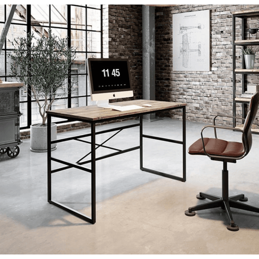 Secretária Quarto Escritório Pinho AtlânticoAço 120x60x75 Factory M Muebles Bonitos