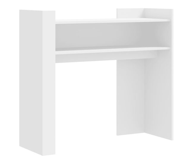 Mesa consola de madera de ingeniería blanca 100x35x90 cm