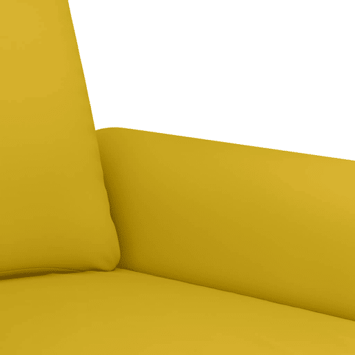 vidaXL 3 pcs conjunto de sofás com almofadões veludo amarelo
