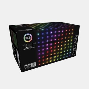 Conjunto de cortinas de luz LED RGB Well Home 400 com controle remoto de 20 cordas