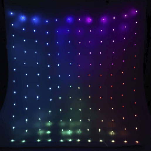 Conjunto de cortinas de luz LED RGB Well Home 400 com controle remoto de 20 cordas