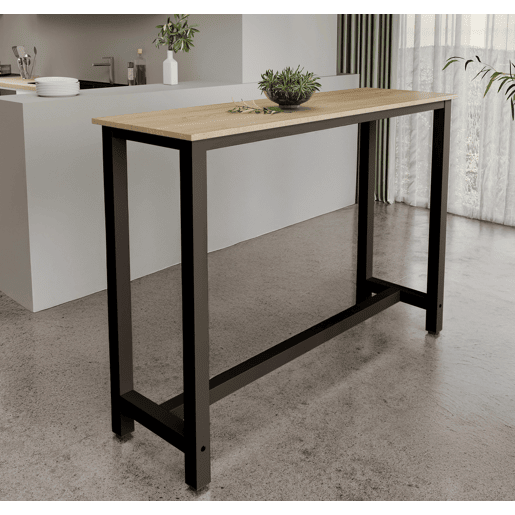 Mesa alta Cozinha Sala de jantar PretoSonoma 140x40x100 Ani Muebles Bonitos
