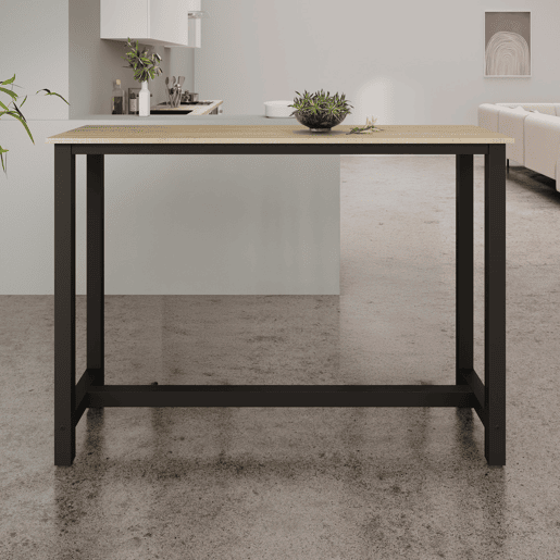 Mesa alta Cozinha Sala de jantar PretoSonoma 140x40x100 Ani Muebles Bonitos