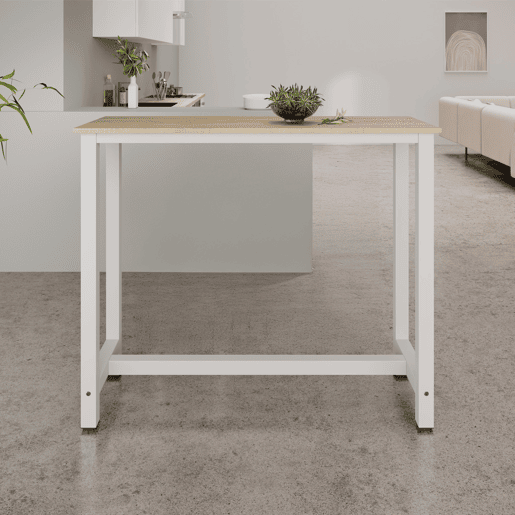 Mesa alta Cozinha Sala de jantar BrancoSonoma 120x40x100 Ani Muebles Bonitos
