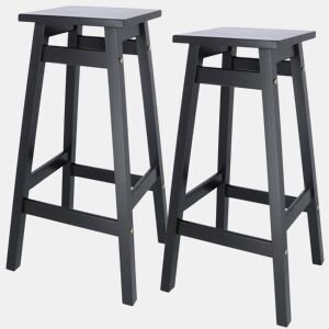 Conjunto de 2 bancos 'Laira' da Well Home em madeira de pinho