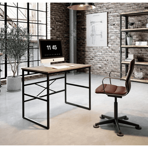 Secretária Quarto Escritório Pinho AtlânticoAço 100x60x75 Factory M Muebles Bonitos