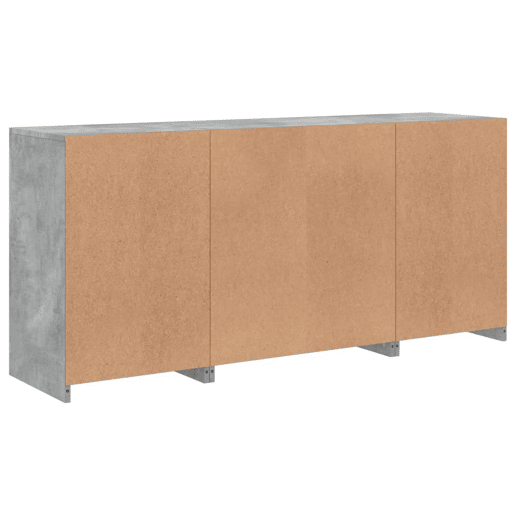 vidaXL Aparador com luzes LED 142,5x37x67 cm cinzento cimento vidaXL Aparador com luzes LED 142,5x37x67 cm cinzento cimento
