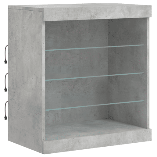 vidaXL Aparador com luzes LED 142,5x37x67 cm cinzento cimento vidaXL Aparador com luzes LED 142,5x37x67 cm cinzento cimento