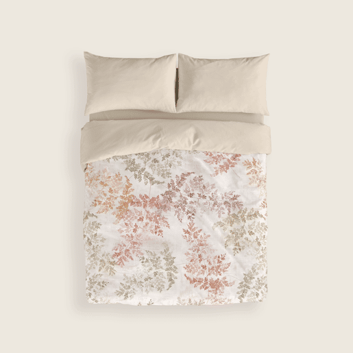 NATURALS - Capa de edredão estampada Cama 180 - Algodão extra macio - Inclui 1 ou 2 fronhas - HIGHLANDS