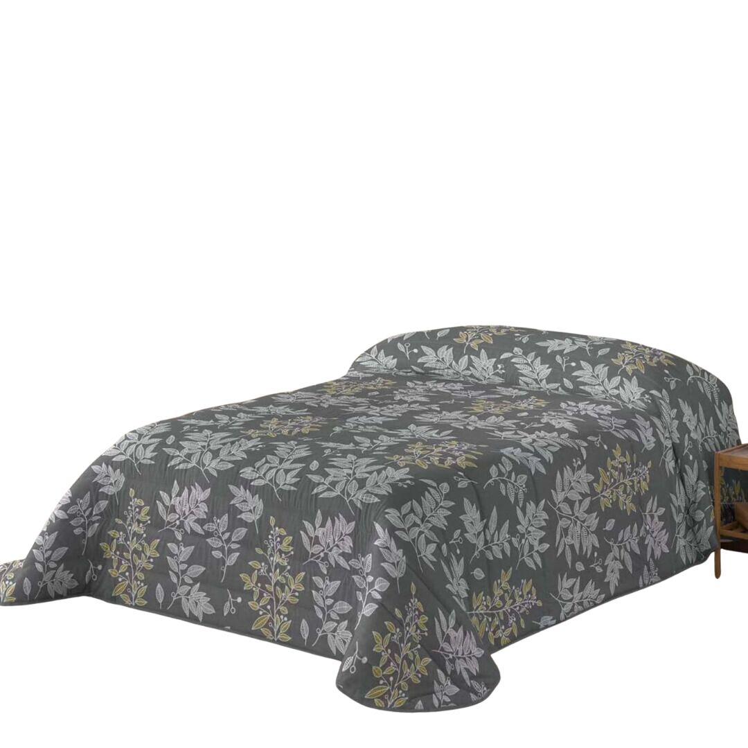 Naturals - edredón nórdico estampado - 200 gramos - cama 90 - hojas gris