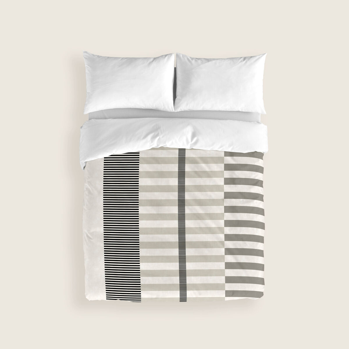 Naturals - funda nórdica estampada cama 105 - algodón extra suave - incluye 1 o 2 fundas de almohada - robert