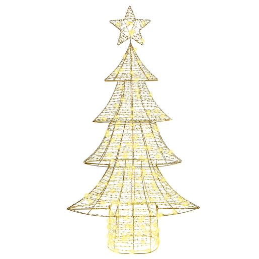 Árvore de Natal - Pinheiro de Natal com 160 LEDs Branco quente 150 cm PET