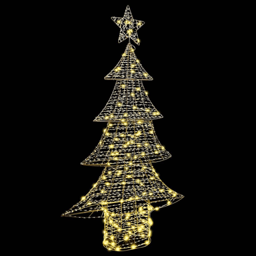 Árvore de Natal - Pinheiro de Natal com 160 LEDs Branco quente 150 cm PET