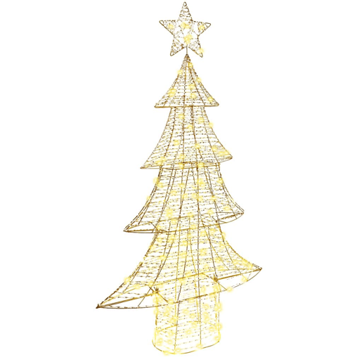 Árvore de Natal - Pinheiro de Natal com 160 LEDs Branco quente 150 cm PET