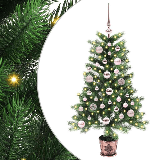 Árvore de Natal - Pinheiro de Natal com 150 LEDs com suporte Verde 90 cm PE