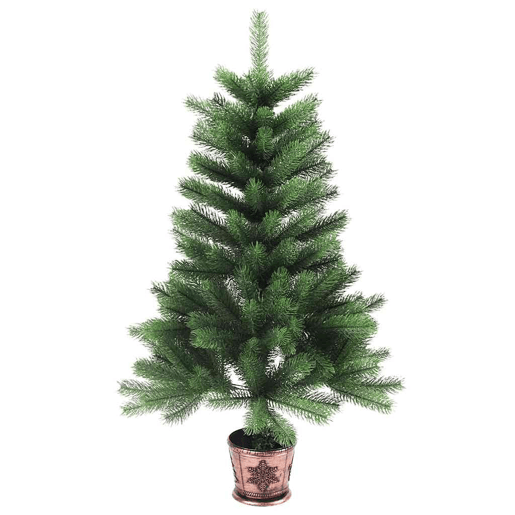 Árvore de Natal - Pinheiro de Natal com 150 LEDs com suporte Verde 90 cm PE