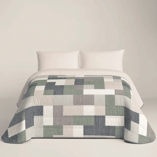 Naturals - Edredom Nórdico Estampado Cama 135 - 100% Poliéster Microfibra - 300g - TETRIS