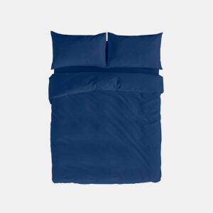 NATURALS - Capa de edredão Lisa Cama 150 - Fecho com botões - 100% Algodão - Inclui 1 ou 2 Fronhas - AZUL