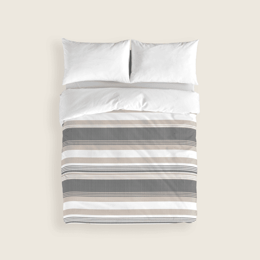 NATURALS - Capa de edredão estampada Cama 180 - Algodão extra macio - Inclui 1 ou 2 fronhas - WILLIAM