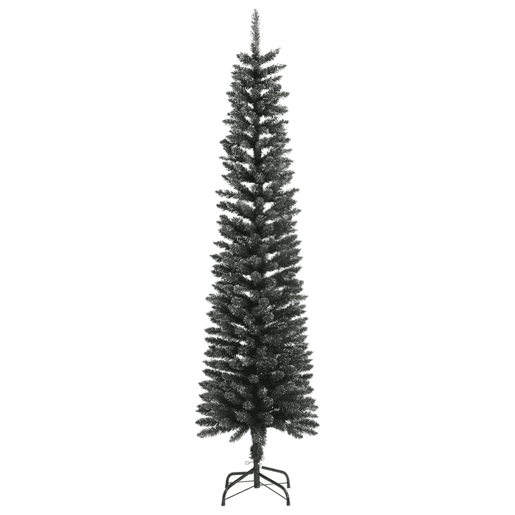 Árvore de Natal - Pinheiro de Natal artificial fina com suporte 210 cm PVC verde Árvore de Natal - Pinheiro de Natal artificial fina com suporte 210 cm PVC verde
