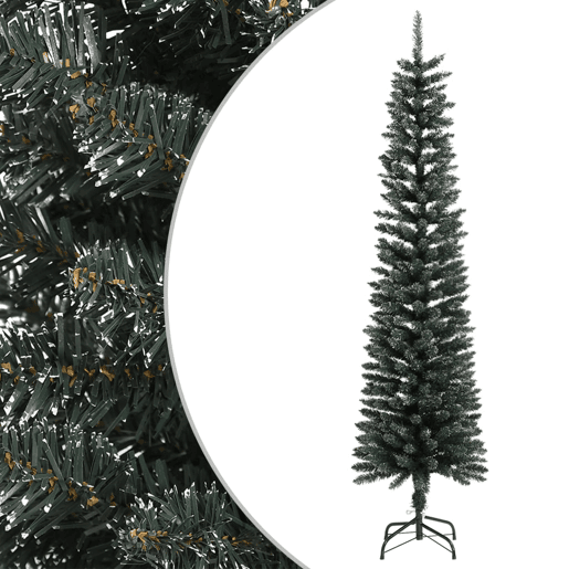 Árvore de Natal - Pinheiro de Natal artificial fina com suporte 210 cm PVC verde Árvore de Natal - Pinheiro de Natal artificial fina com suporte 210 cm PVC verde