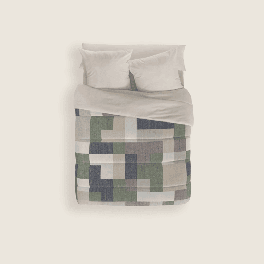 Naturals - Edredom Nórdico Estampado Cama 105 - 100% Poliéster Microfibra - 300g - TETRIS