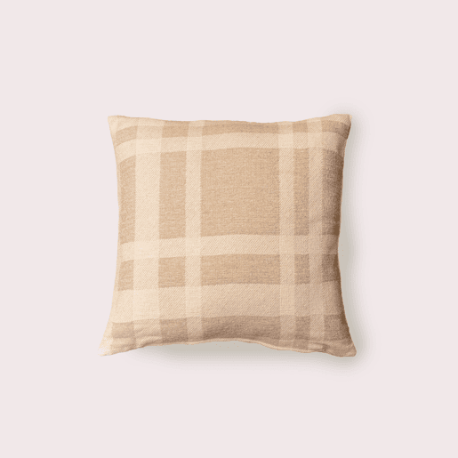 Naturals - Capa de Almofada Estampada - Sem enchimento - 50x50 cm - 80% Algodão - 20% Poliéster - Jacquard - SIENA BEGE