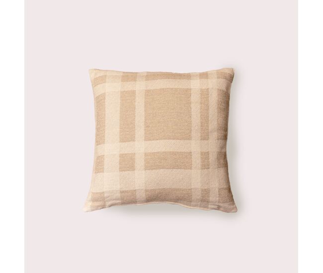 Naturals - funda de cojín estampado - sin relleno - 50x50 cm - 80% algodón - 20% poliéster - jacquard - siena beige