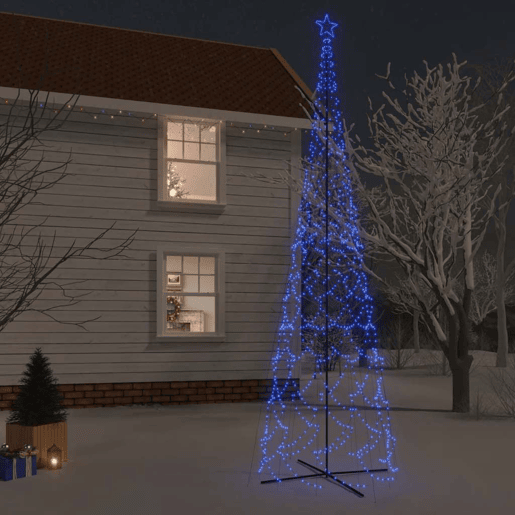Árvore de Natal - Pinheiro de Natal em cone 3000 luzes LED 230x800 cm azul