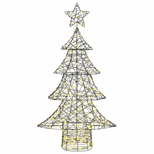 Árvore de Natal - Pinheiro de Natal com 160 LEDs Branco quente 150 cm Vime