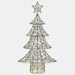 Árvore de Natal - Pinheiro de Natal com 160 LEDs Branco quente 150 cm Vime