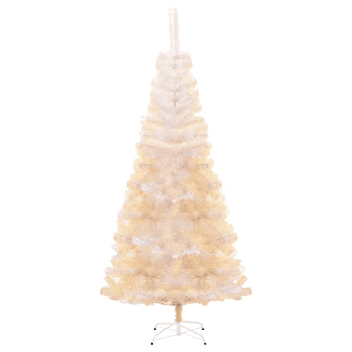 Árvore Natal - Pinheiro de Natal artificial + pontas iridescentes 240 cm PVC branco Árvore Natal - Pinheiro de Natal artificial + pontas iridescentes 240 cm PVC branco