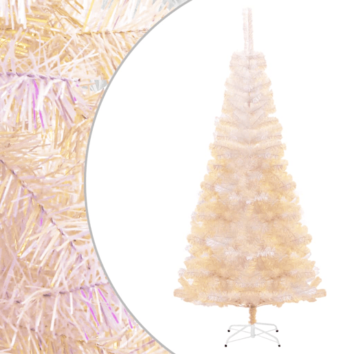 Árvore Natal - Pinheiro de Natal artificial + pontas iridescentes 240 cm PVC branco Árvore Natal - Pinheiro de Natal artificial + pontas iridescentes 240 cm PVC branco