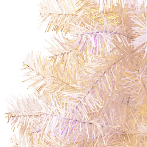 Árvore Natal - Pinheiro de Natal artificial + pontas iridescentes 240 cm PVC branco Árvore Natal - Pinheiro de Natal artificial + pontas iridescentes 240 cm PVC branco